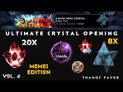 Ultimate Crystal Opening V4 (Memes Edition) 20X 5 Stars + Nexus! - Marvel Contest of Champions