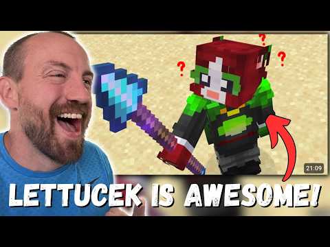 WATCHING LettuceK for the FIRST TIME!!! (I "Mastered" Minecraft's Spear REACTION!!!)