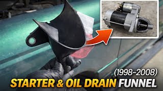 Ford Ranger 3.0 V6 Starter Removal & Oil Drain Funnel Replacement (Vulcan 1998–2008)