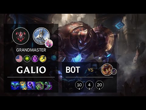 Galio Bot vs Ziggs - NA Grandmaster Patch 11.15