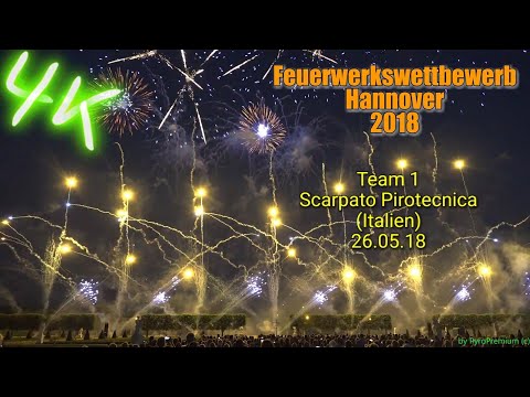 [4K] Feuerwerkswettbewerb Hannover 2018 - Team 1 - Scarpato Pirotecnica (Italien)