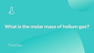 Molar mass of helium