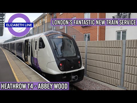Viajando na FANTÁSTICA Linha Elizabeth de Londres | Terminal 4 de Heathrow até Abbey Wood