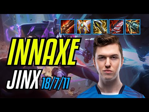 INNAXE - JINX vs KHA'ZIX JUNGLE - EUW CHALLENGER - PATCH 11.8 QUADRAKILL
