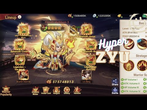 Hyper Zhao Yu Avatar myt3🔥 - Dynasty Heroes