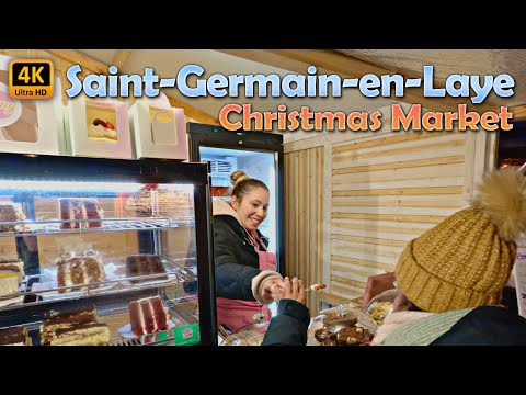 🇫🇷 📹 [4K] Melhores mercados de Natal da região de Paris de 2022 - Saint-Germain-en-Laye | Passeio a pé