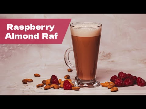 How to make Raspberry Almond Raf Coffee | Vegan Milk Coffee Recipe for Coffee Lovers