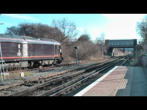 67005, Queen's Messenger, runs round before shunting on Birkenhead North depot