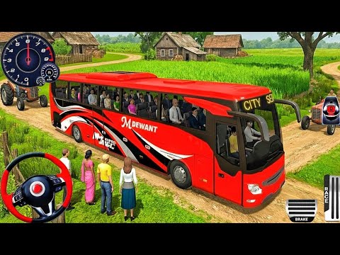 BUS SIMULATOR INDONESIA|| Bus🚌 Driving👮‍♂️ City euro Coach bus Simulator 🔥-Android Gameplay Bus 2024