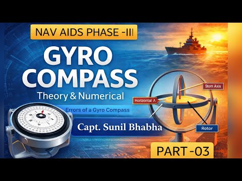 GYRO COMPASS, PART -03, NAV AIDS, CHIEF MATE EXAM, Gyro Numerical Solution by Capt. Sunil Bhabha