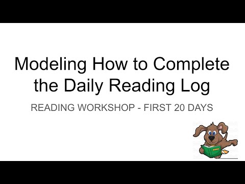 Using A Reading Log Lesson