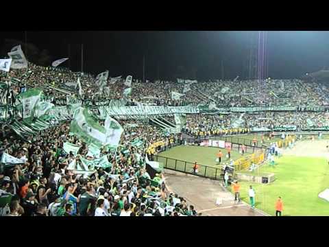 "Vamos todos juntos la hinchada y los jugadores - Los del Sur (vs Sporting Cristal)" Barra: Los del Sur &bull; Club: Atlético Nacional