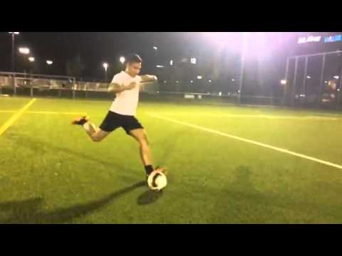 Slow motion shot Timothy Resopawiro at  Football Factory Leiden