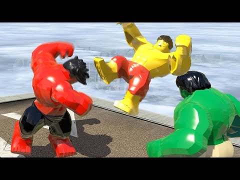 Hulk Transformation VS Yellow Hulk VS Red Hulk - Lego Marvel Superheroes