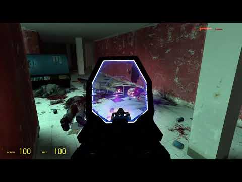 (HL2 in GMod) Episode 1 Hospital custom weapon gameplay.