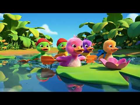 5 Little Rainbow Ducklings |  Baby Ducks Song | Nursery Rhymes KidsSongs 187