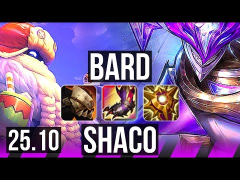 BARD & Swain vs SHACO & Ashe (SUP) | NA Master | 25.10