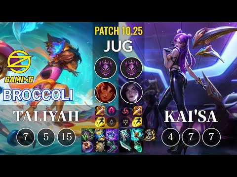 OZ BroCColi Taliyah vs Kai'Sa Jungle - KR Patch 10.25