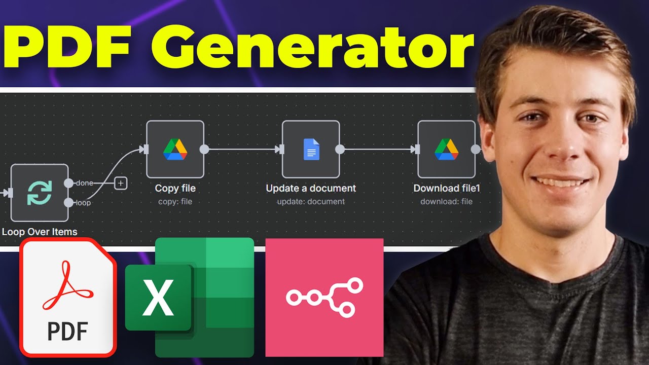 How To Build a Bulk PDF Generator in N8N (Free & Easy - Integrates With Excel)