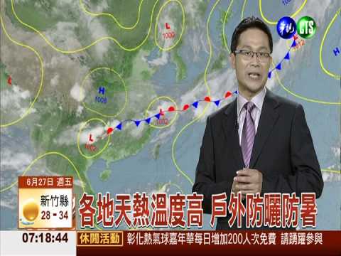 高壓影響全台灣 各地酷暑當日