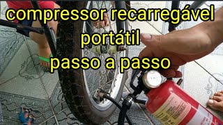 compressor portátil caseiro de extintor passo a passo!!!