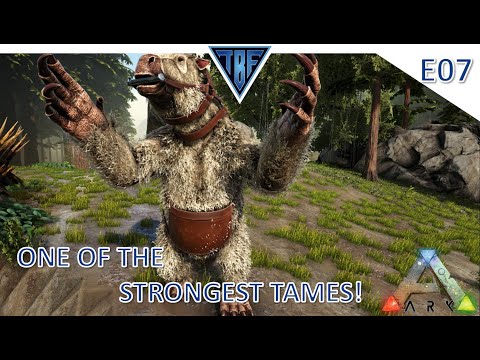 One of the strongest tames- Megatherium!? E07 Ark Survival Evolved Modded Story Cluster - The Island
