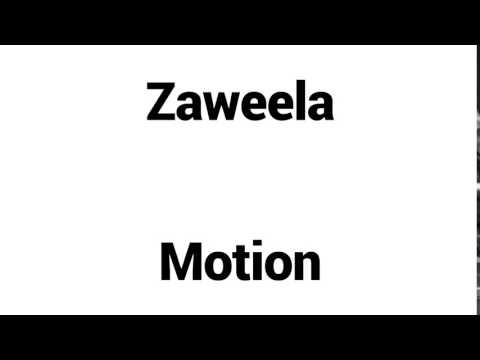 How to Pronounce Zaweela! - Middle Eastern Names