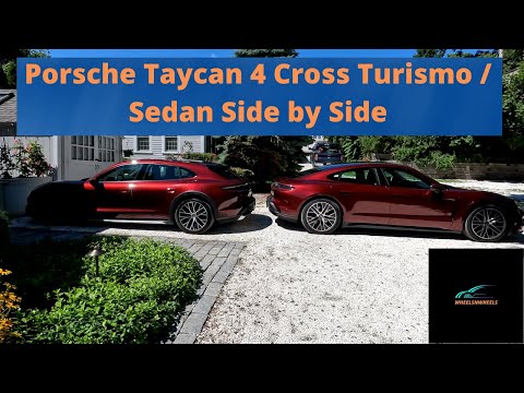 2022 Taycan 4 Cross Turismo and Porsche Taycan Side by Side
