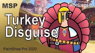 Turkey Disguise - TimeLapse - PaintShop Pro