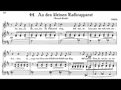 Hanns Eisler - An den kleinen Radioapparat