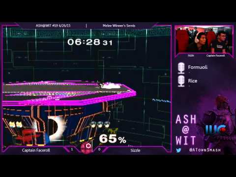 Captain Faceroll (Fox) vs Sizzle (Marth) - Melee Winner's Semis ASH@WIT 6/26/15