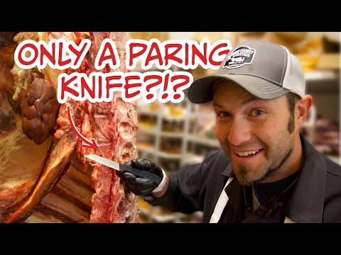 Si può tagliare la carne di manzo solo con un coltellino?!?