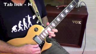 Allman Brothers: Warren Haynes - Gambler&#39;s Roll - guitar solo with tablature