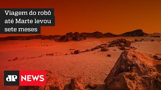 Primeiro vídeo do robô da NASA mostra pouso arriscado em cratera de Marte