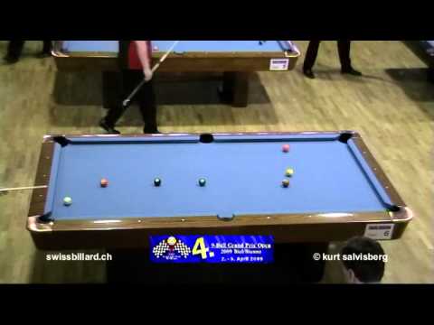 9Ball GPO 2009 L16 Daryl Peach (GBR) vs Klaus Zobrekis (GER) Part 1