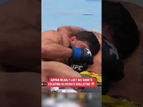 Arman managed to get out of Oliveira’s guillotine 👀 #UFC311