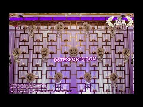 Special reception night stage candle walls latest designed c...