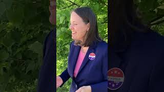 Shenna Bellows votes with interview 2