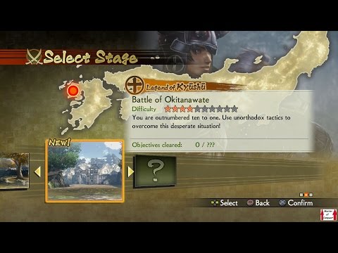 Samurai Warriors 4 Campaign Walkthrough (PS4) Legend of Kyushu Part 2 - Battle of Okitanawate
