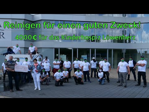 Glas reinigen für einen guten Zweck! 4000€ an das Kinderhospiz Löwenherz gespendet!
