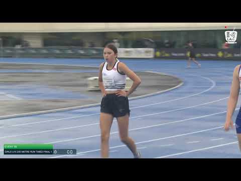Girls U15 200m Timed Final 1: 2021 Commonwealth Bank State Track and Field Championships // LAVicTV