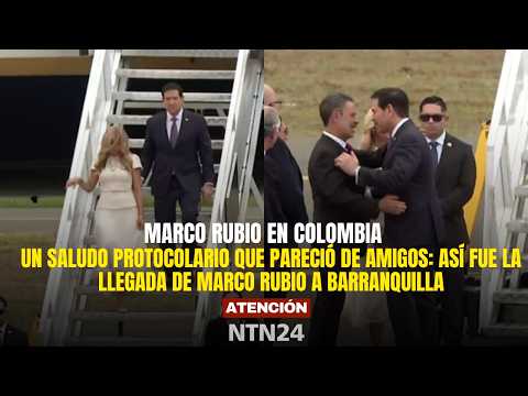 Un saludo protocolario que pareció de amigos: así fue la llegada de Marco Rubio a Colombia