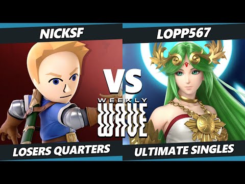 Weekly Wave 24 Losers Quarters - NickSF (Mii Swordfighter) Vs. Lopp567 (Palutena) SSBU Ultimate