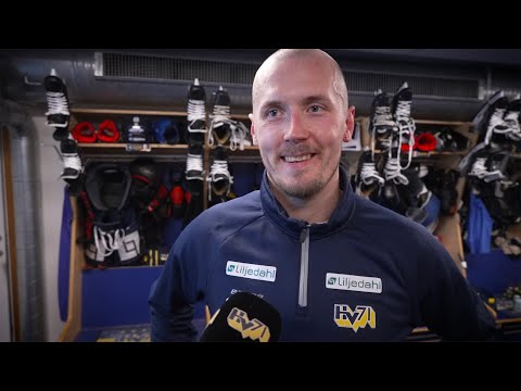 Jesper Kokkonen efter segern mot Västervik i kvartsfinal 2