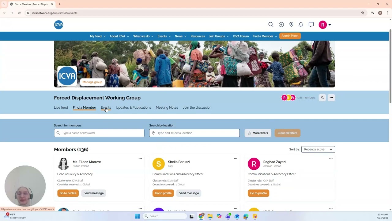 Exploring Key Features of ICVA Connects Group Membership