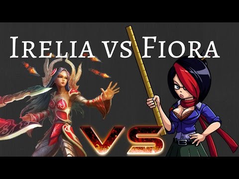 Irelia vs Fiora - You need to play safe early.  Dont fight until level 6!