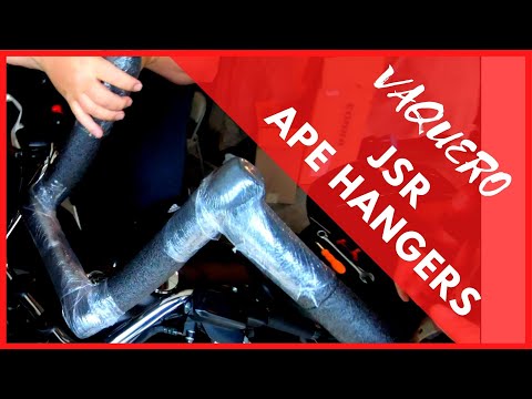 VAQUERO JSR APE HANGERS & KURYAKYN GRIPS INSTALL