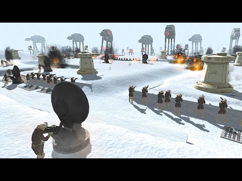 Ground Invasion of Hoth Echo Base... - Men of War: Star Wars Mod Battle Simulator