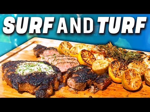 surf n turf recipe - Date Night Dinner on a Blackstone Griddle