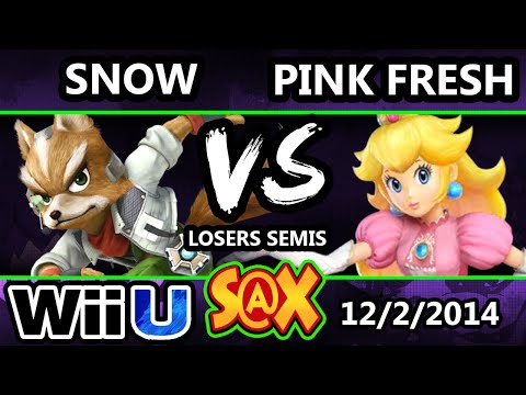 S@X - Snow (Fox) Vs. Pink Fresh (Peach) SSB4 Losers Semis - Smash For Wii U
